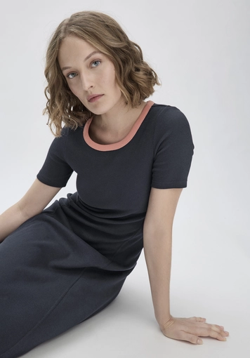 Rib Jersey Kleid Midi Slim aus Bio-Baumwolle - 3