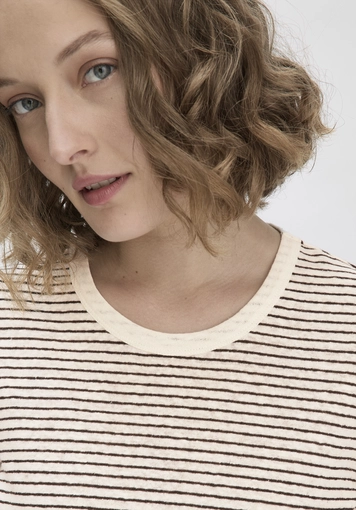 Striped T-shirt Relaxed made of linen with pure organic cotton - 3