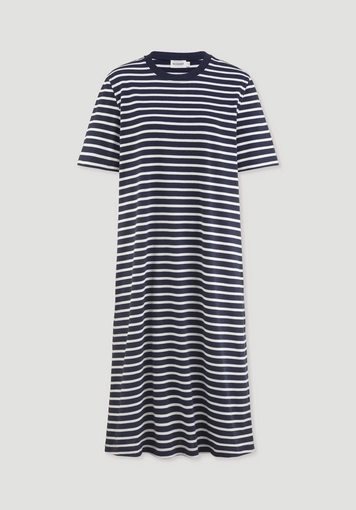 Streifen Heavy Jersey Slub Kleid Knielang Relaxed aus reiner Bio-Baumwolle - 4