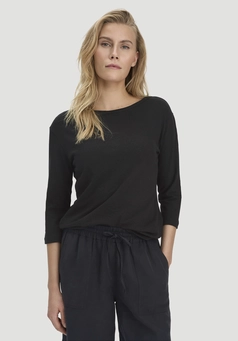 Longsleeve Relaxed aus Leinen mit reiner Bio-Baumwolle