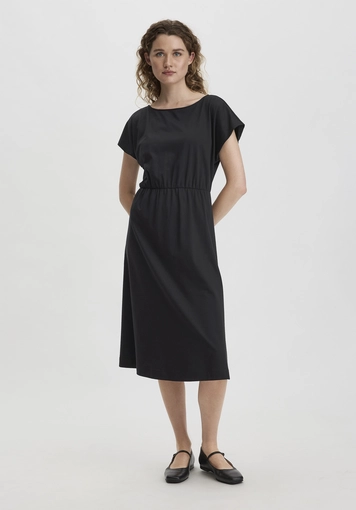 Jersey Kleid Midi Relaxed aus reiner Bio-Baumwolle - 0