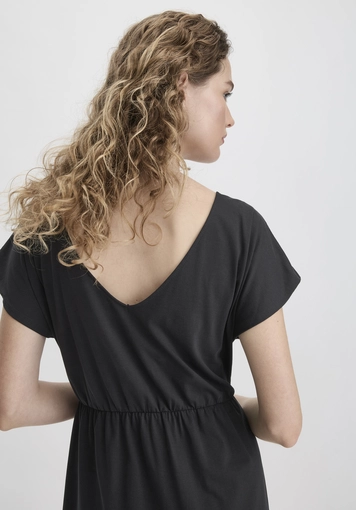 Jersey Kleid Midi Relaxed aus reiner Bio-Baumwolle - 2