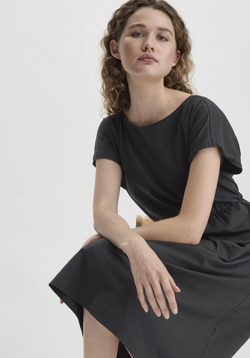 Jersey Kleid Midi Relaxed aus reiner Bio-Baumwolle - 3