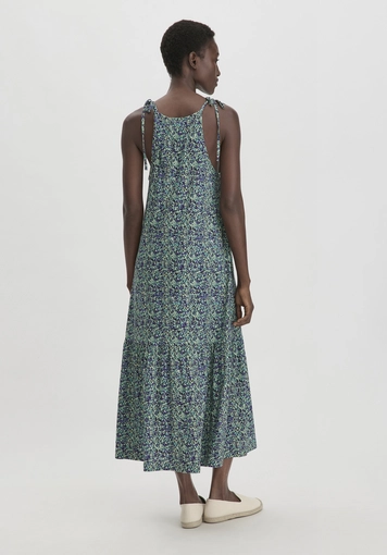 Print Jersey Dress Midi Relaxed made of pure organic cotton - 1