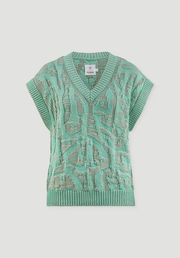 Jacquard Strick Pullover Relaxed aus reiner Bio-Baumwolle - 5