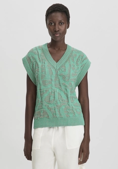 Jacquard knit sweater Relaxed made of pure organic cotton