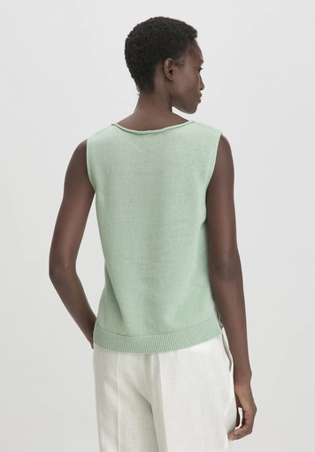Regular knit top made of linen with pure organic cotton - 2