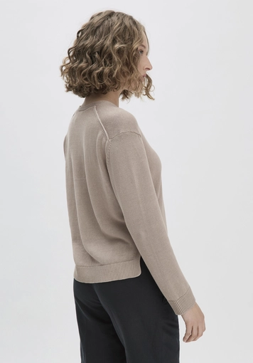 Relaxed knit sweater made of organic cotton with fine linen - 2