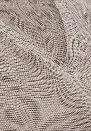 Relaxed knit sweater made of organic cotton with fine linen - 5