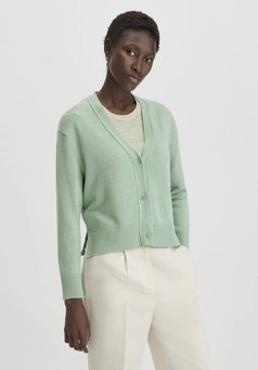 Strick Jacke Relaxed aus Bio-Baumwolle mit Leinen