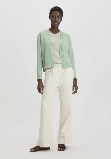 Strick Jacke Relaxed aus Bio-Baumwolle mit Leinen - 1