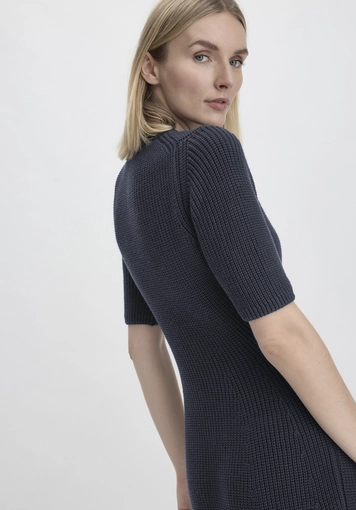 Knitted Midi Slim Dress made of pure organic cotton - 2