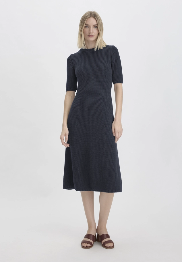 Strick Kleid Midi Slim aus reiner Bio-Baumwolle