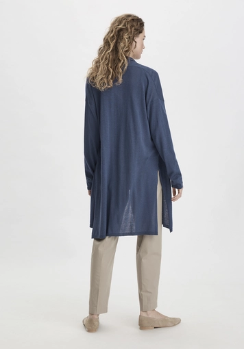 Oversized knit jacket made from TENCEL™ Lyocell with organic cotton - 1