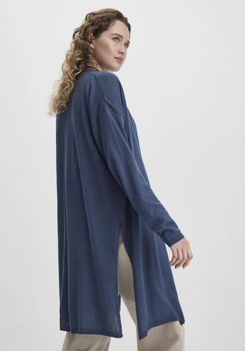 Oversized knit jacket made from TENCEL™ Lyocell with organic cotton - 3
