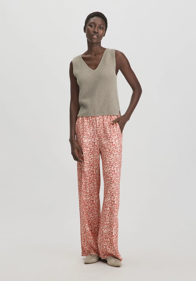 Print Hose Wide Leg Relaxed aus LENZING™ ECOVERO™ Viskose