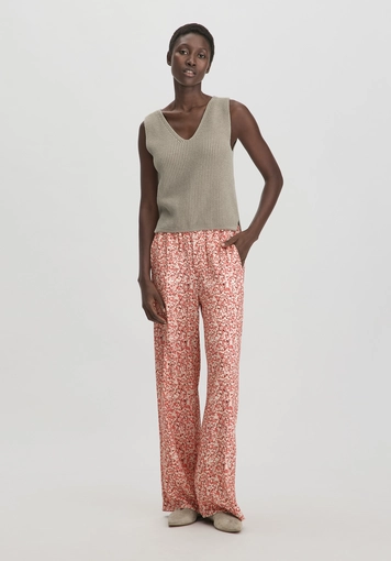 Print Hose Wide Leg Relaxed aus LENZING™ ECOVERO™ Viskose - 0