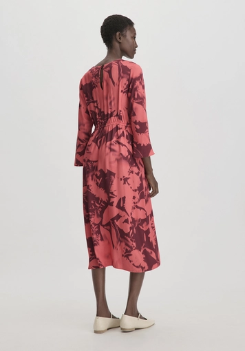 Print Kleid Midi Relaxed aus LENZING™ ECOVERO™ Viskose - 1