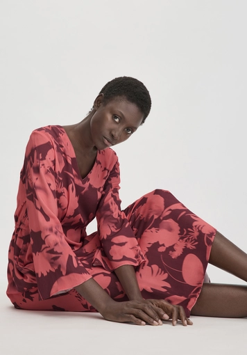 Print Kleid Midi Relaxed aus LENZING™ ECOVERO™ Viskose - 3