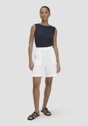 Shorts Relaxed aus weichem TENCEL Lyocell mit Leinen - 0
