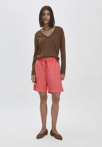 Shorts Relaxed aus weichem TENCEL Lyocell mit Leinen - 0