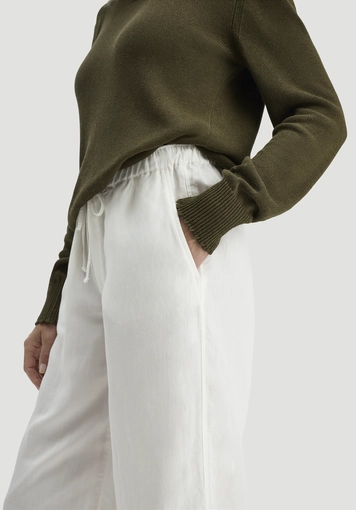 Hose Wide Leg aus TENCEL™ Lyocell mit Leinen - 2