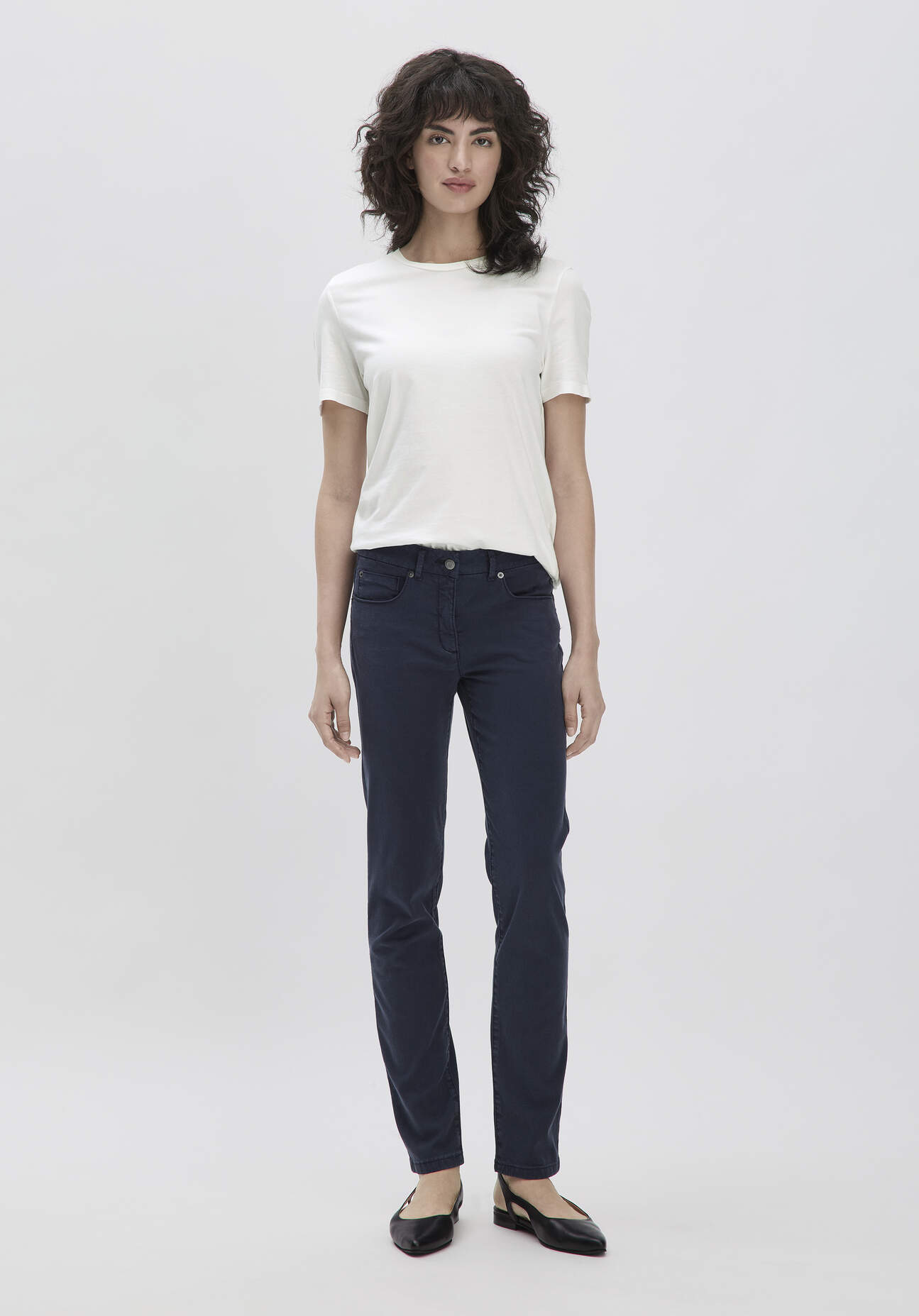 Thumbnail - hessnatur Damen 5-Pocket Hose Skinny aus TENCEL™ Lyocell mit reiner Bio-Baumwolle - blau - Größe 48