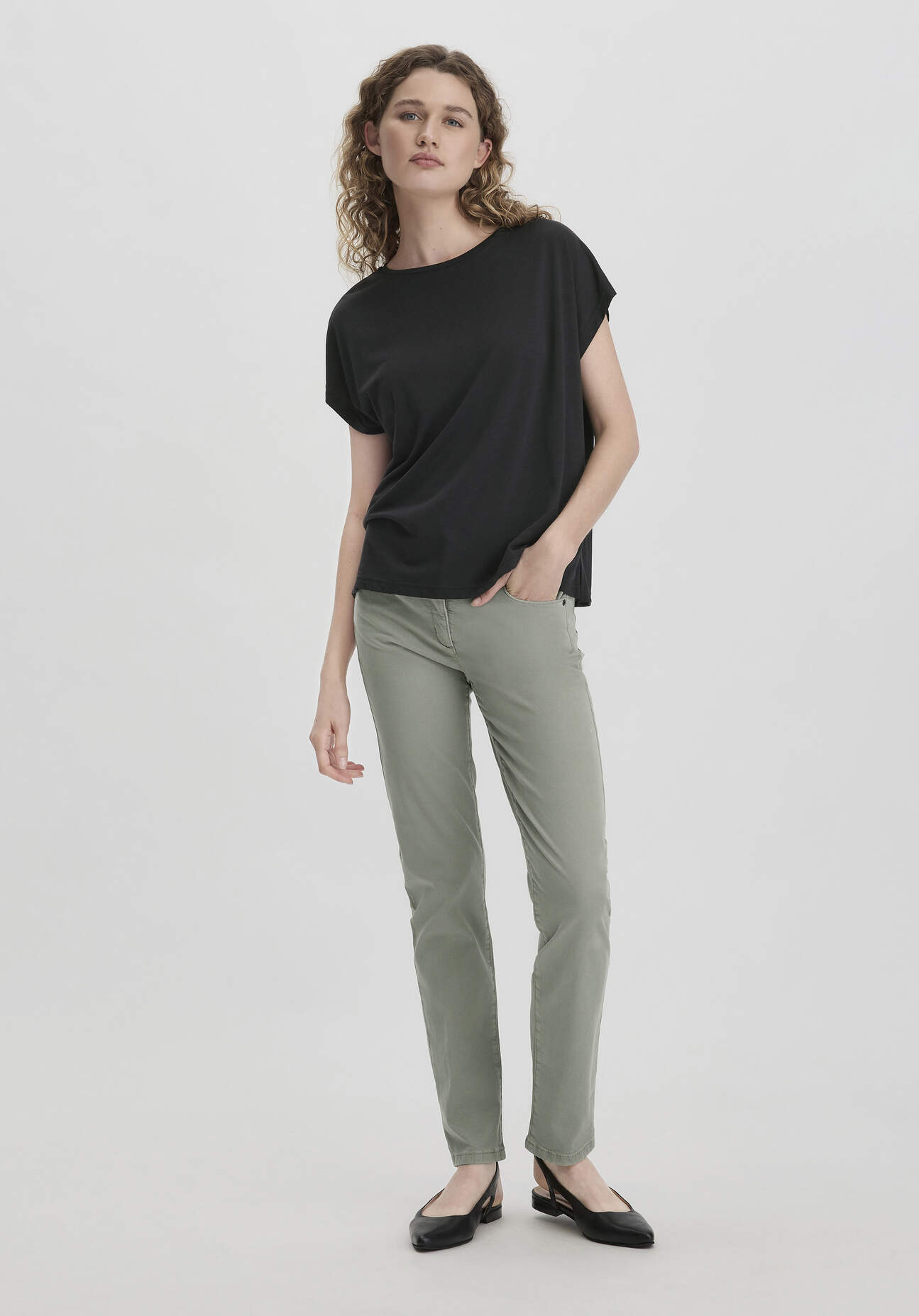 Thumbnail - hessnatur Damen 5-Pocket Hose Skinny aus TENCEL™ Lyocell mit reiner Bio-Baumwolle - grün - Größe 34