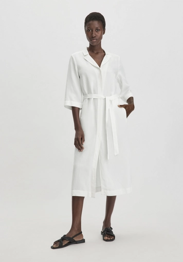 Kleid Midi Relaxed aus TENCEL Lyocell mit Leinen - 0