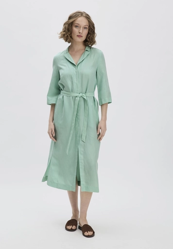 Kleid Midi Relaxed aus TENCEL Lyocell mit Leinen - 0