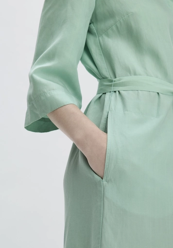 Dress Midi Relaxed from TENCEL Lyocell with Linen - 2