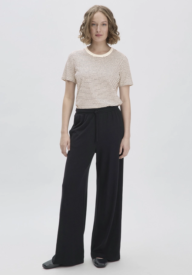 Jersey Hose Wide Leg Relaxed aus Leinen und Bio-Baumwolle