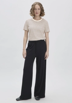 Jersey Hose Wide Leg Relaxed aus Leinen und Bio-Baumwolle