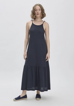 Jersey dress midi relaxed made of linen and organic cotton