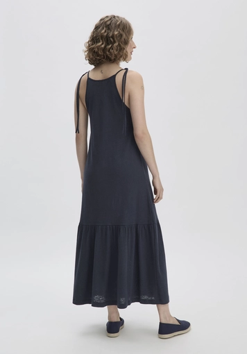 Jersey dress midi relaxed made of linen and organic cotton - 1