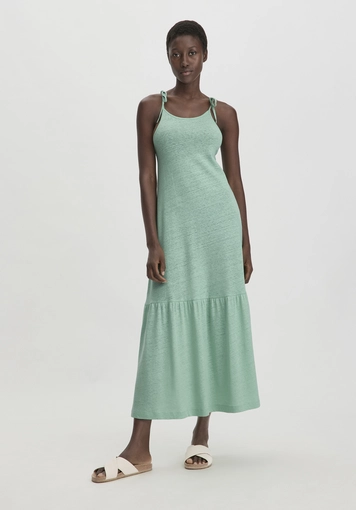 Jersey Kleid Midi Relaxed aus Leinen und Bio-Baumwolle - 0