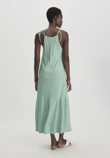 Jersey Kleid Midi Relaxed aus Leinen und Bio-Baumwolle - 1