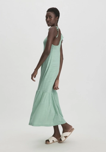 Jersey Kleid Midi Relaxed aus Leinen und Bio-Baumwolle - 3