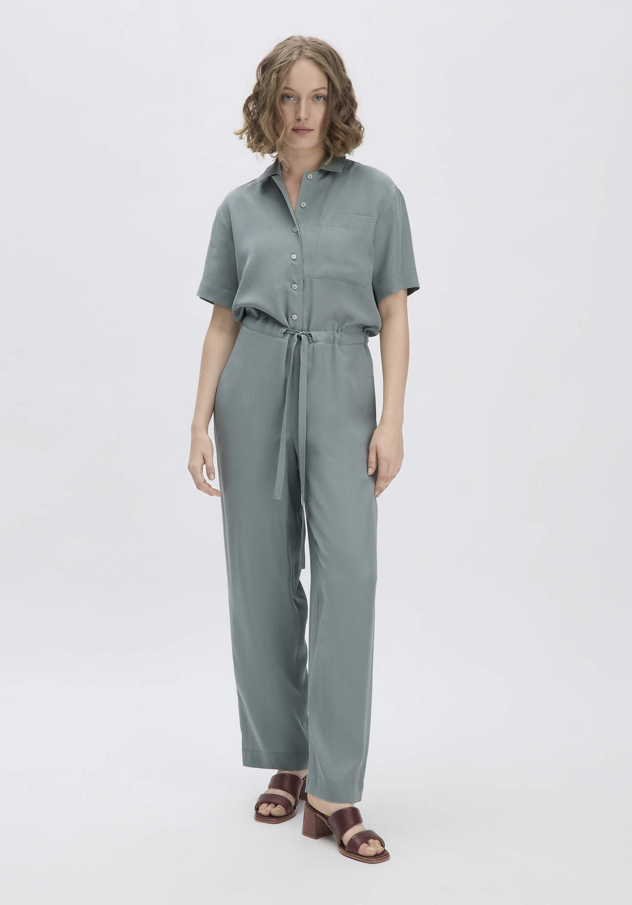 Thumbnail - hessnatur Damen Overall Relaxed aus TENCEL™ Lyocell - grün - Größe 38