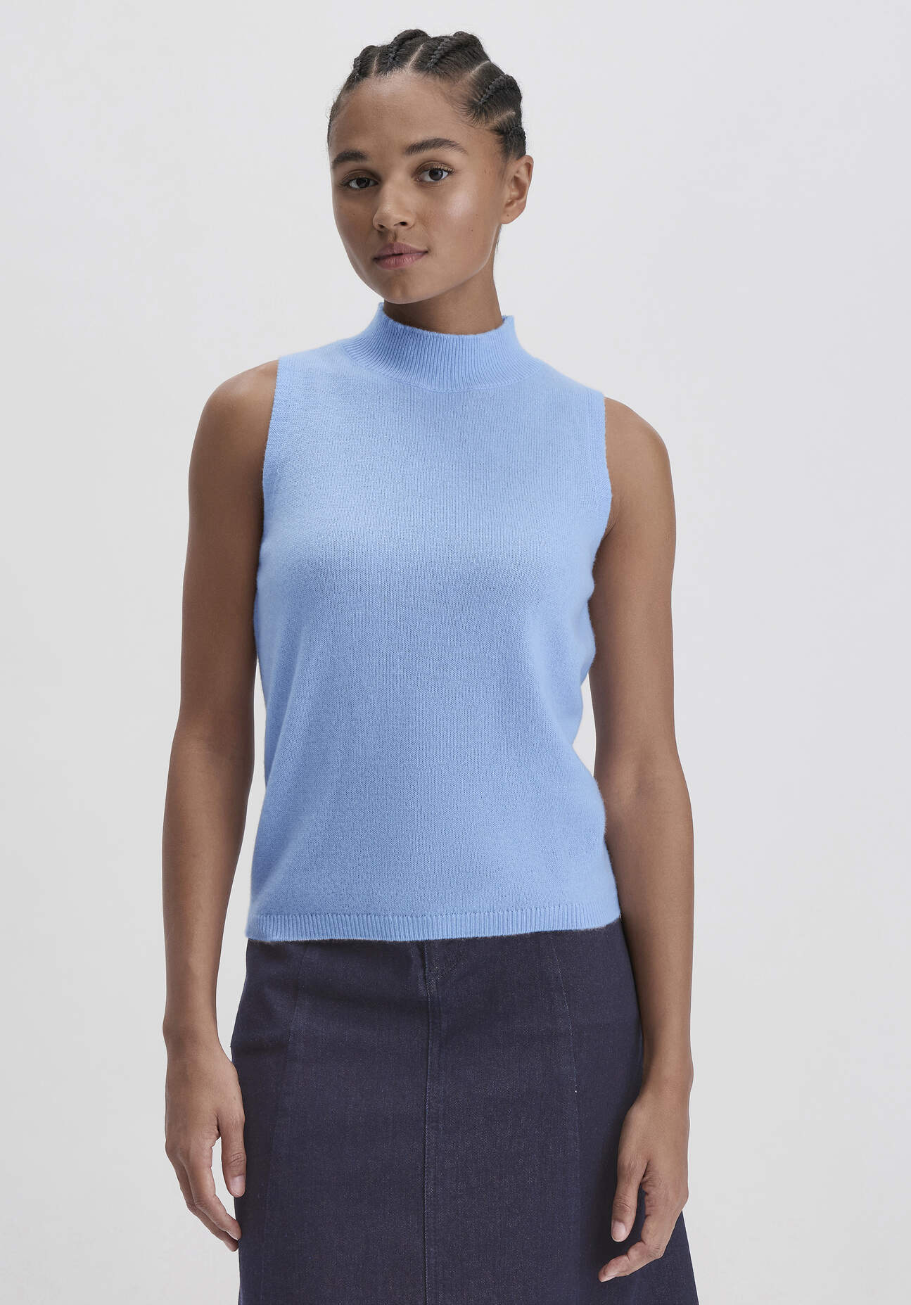 Thumbnail - hessnatur Damen Strick Pullover BETTER RECYCLING Regular aus Kaschmir - blau - Größe 36