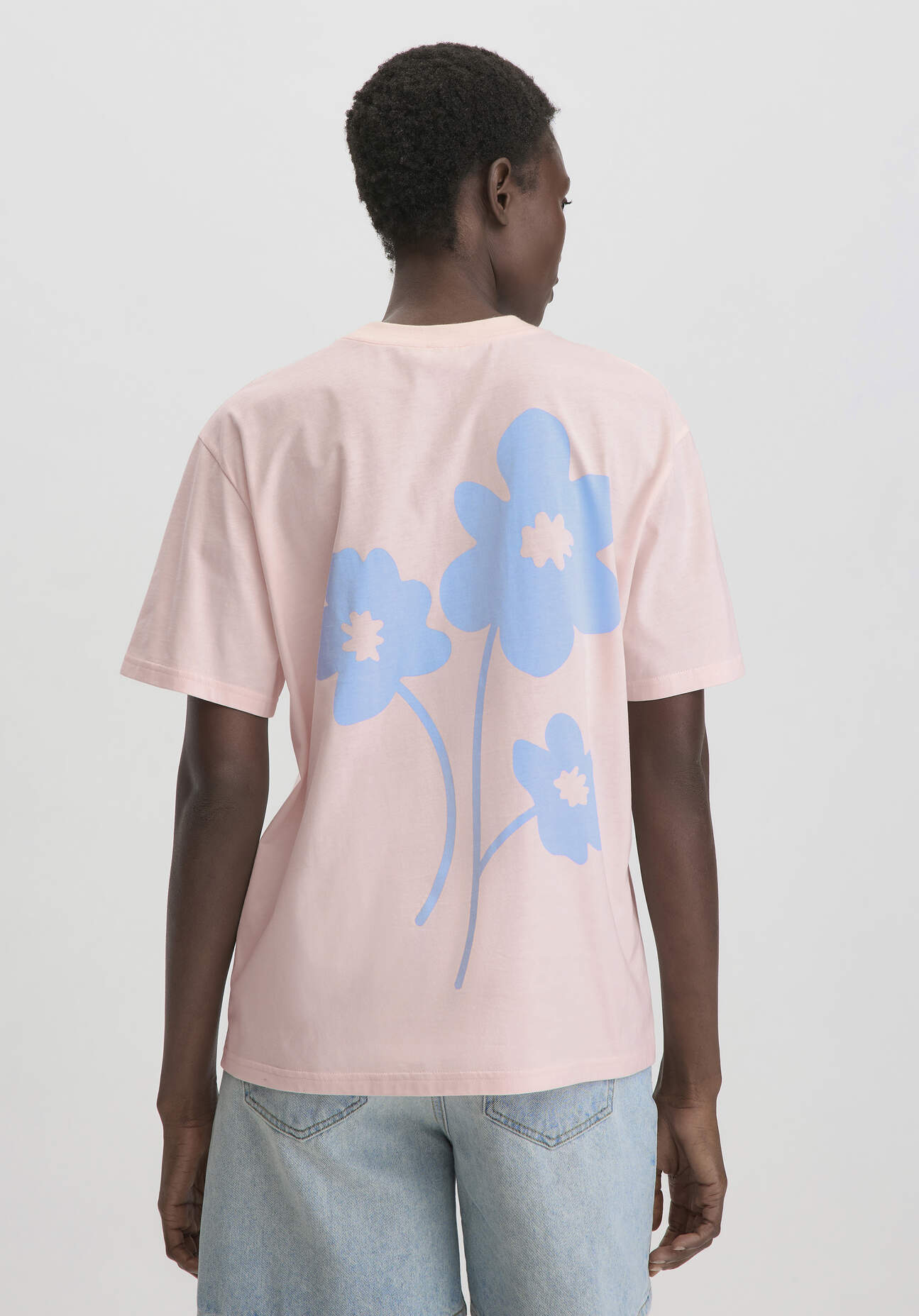 Thumbnail - hessnatur Damen Print T-Shirt Oversize aus Bio-Baumwolle - rosa - Größe 38