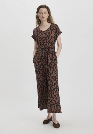 Print Jersey Jumpsuit Oversize aus reiner Bio-Baumwolle - 0
