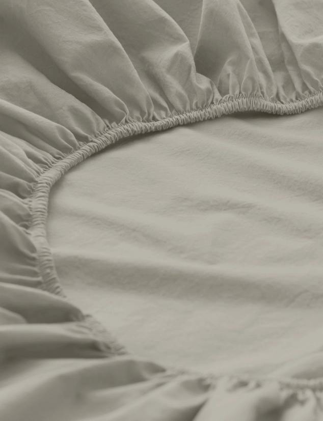 Percale fitted sheet made from pure organic cotton