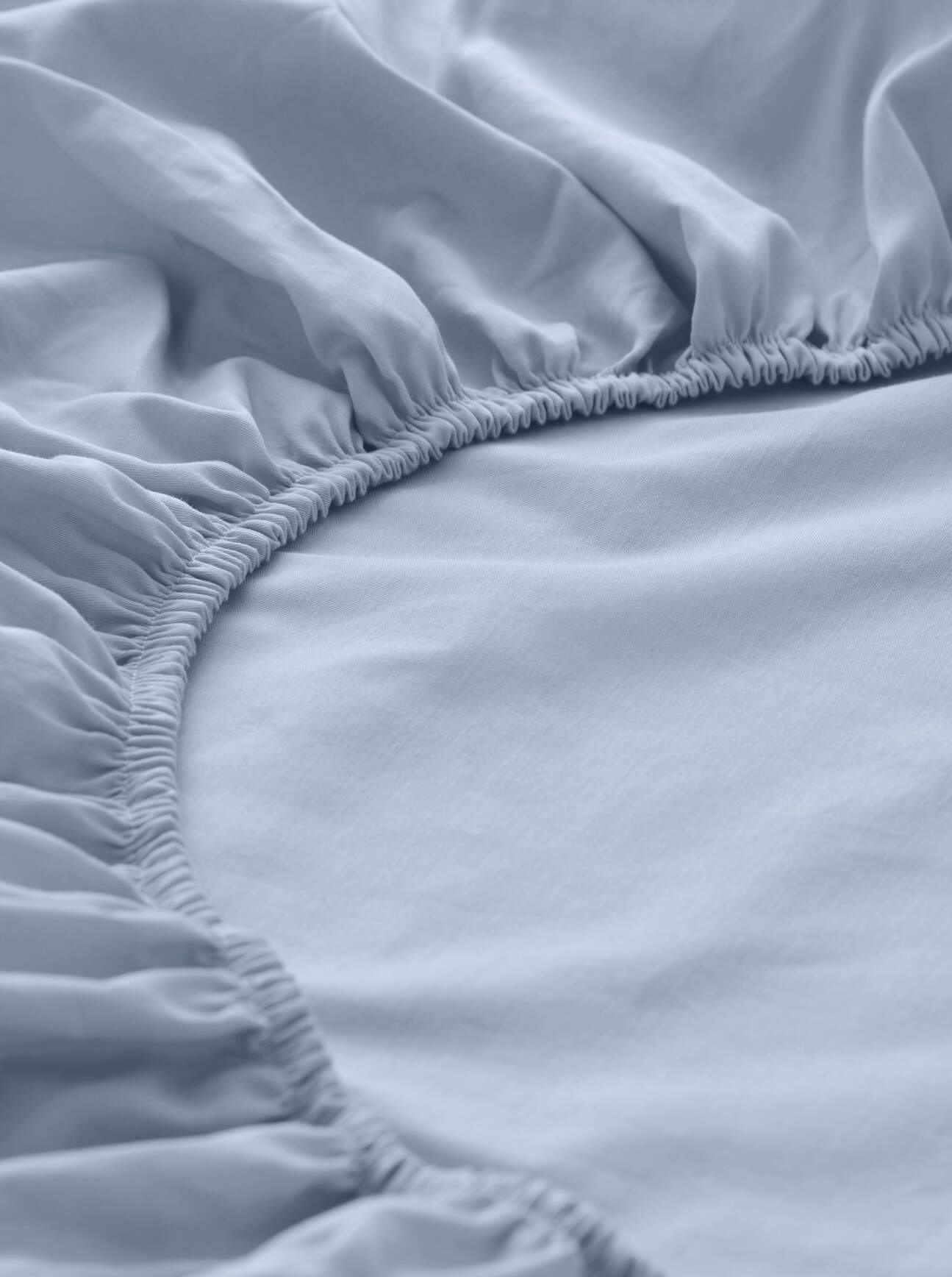 hessnatur Jersey Spannbettlaken aus Bio-Baumwolle - blau Größe 140-160x200 cm