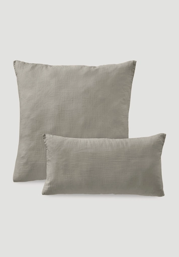 Pure organic cotton muslin cushion cover Pure organic cotton muslin cushion cover