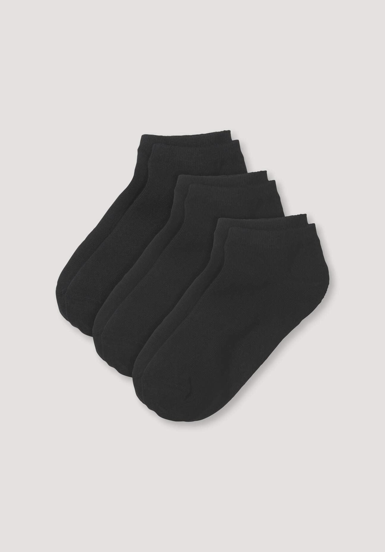 hessnatur Sneakersocke aus Bio-Baumwolle - schwarz Grösse44/45