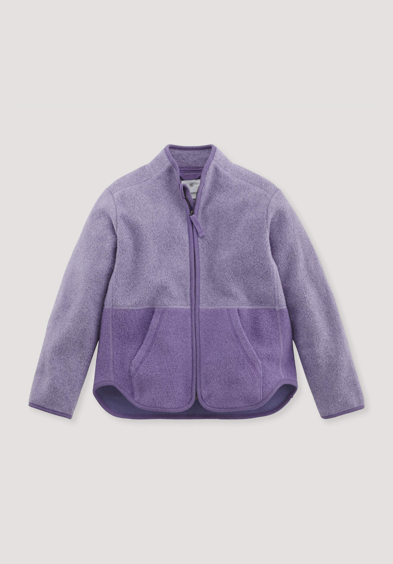 hessnatur Kinder Fleece Jacke Regular BETTER RECYCLING aus Bio-Baumwolle - lila Größe 146/152