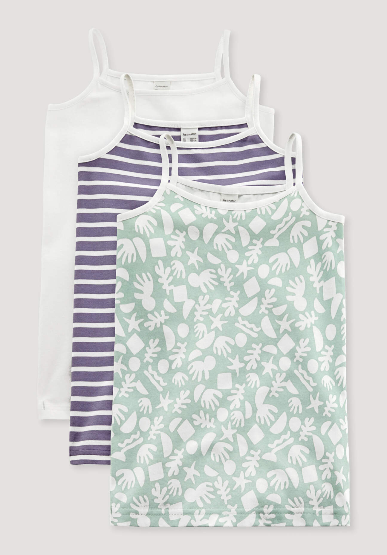 hessnatur Kinder Unterhemd Mädchen aus Bio-Baumwolle - lila Größe 110/116