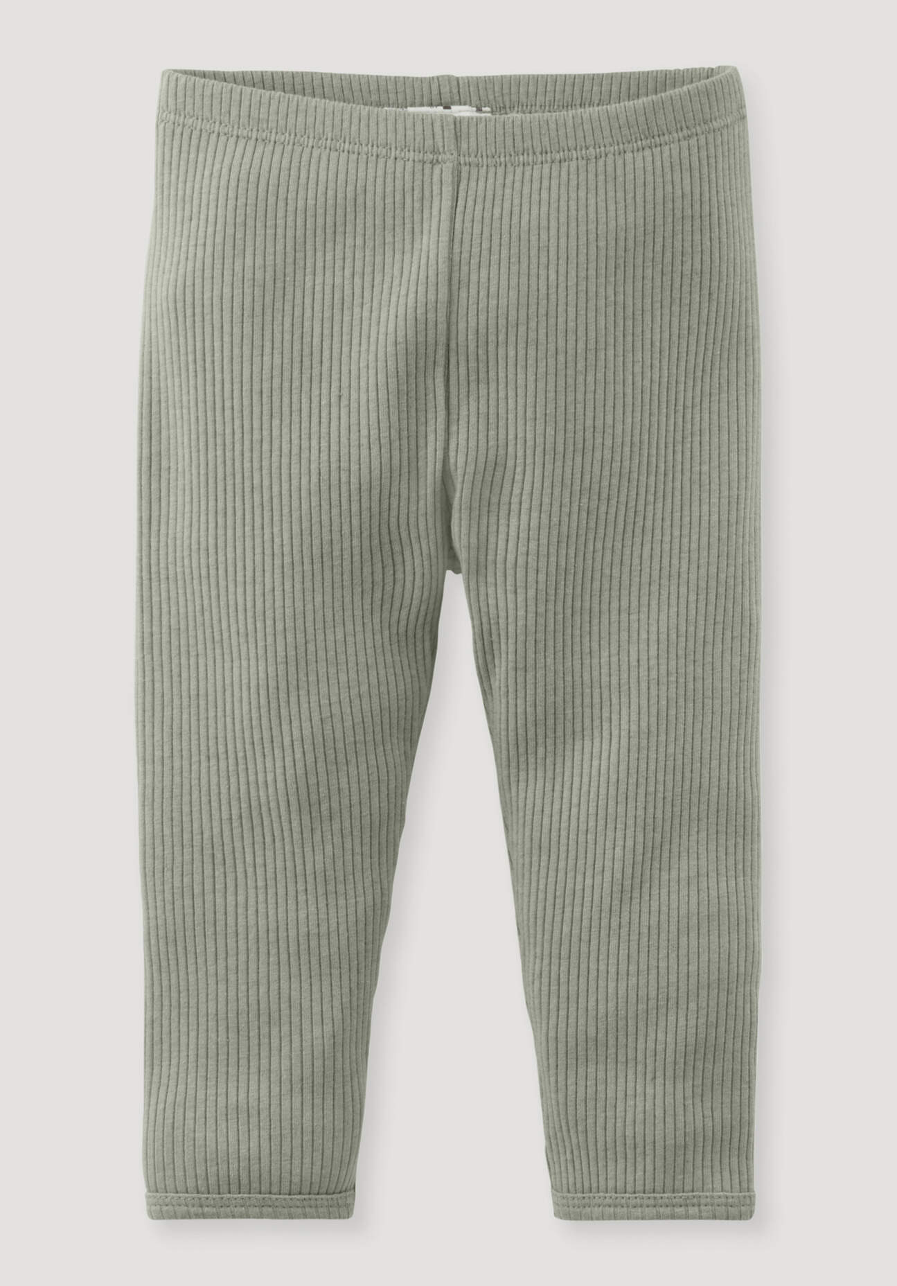 hessnatur Baby Hose Slim aus Bio-Baumwolle mit Schurwolle - grün Grösse50/56