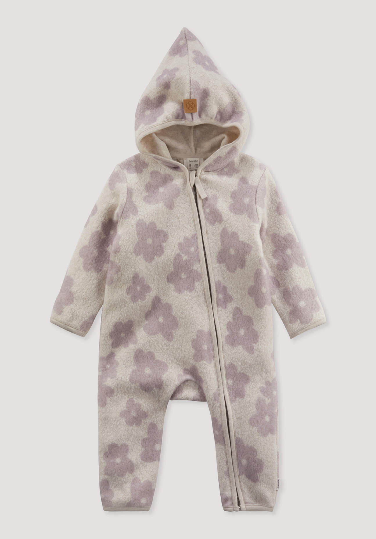 hessnatur Baby Fleece Overall Regular aus Bio-Baumwolle - lila Grösse50/56